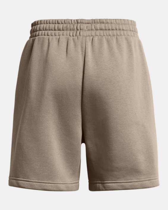 Women's UA Icon Fleece Boyfriend Shorts, Brown, pdpMainDesktop image number 6